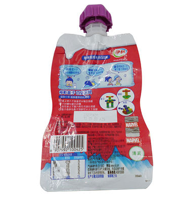 Kingred Logo personnalisé Metallized Stand Up Spout Pouch pour l'emballage de boissons alimentaires