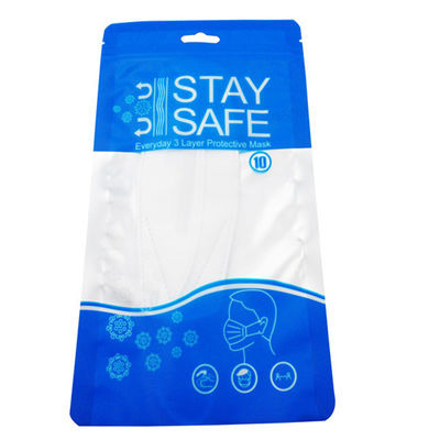 Sac d'emballage de poche de masque zip-lock thermoscellable de barrière d'impression faite sur commande de Kingred