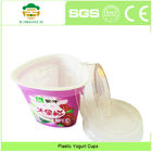 Tasses en plastique de crème glacée des tasses 6Oz de yaourt de triangle d'OIN de FDA avec des couvercles