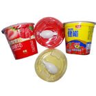 Tasses en plastique jetables rondes de yaourt avec la cuillère 1,5 - 20grams
