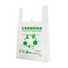 Sacs à provisions biodégradables écologiques de T-shirt d'épicerie de PLA des sacs PBAT de nourriture