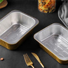 Emportez la casserole carrée de approvisionnement d'aluminium de ligne aérienne de plateaux de papier d'aluminium de nourritures