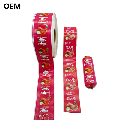 Casquettes de saucisse en polyamide Calibre 60 mm Logo personnalisé Flexographie Impression de coque de saucisse