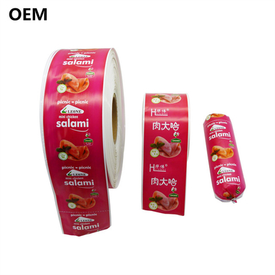 Casquettes de saucisse en polyamide Calibre 60 mm Logo personnalisé Flexographie Impression de coque de saucisse