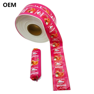 Casquettes de saucisse en polyamide Calibre 60 mm Logo personnalisé Flexographie Impression de coque de saucisse