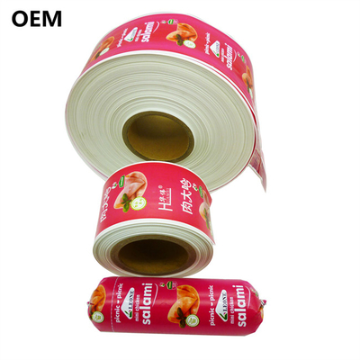 Casquettes de saucisse en polyamide Calibre 60 mm Logo personnalisé Flexographie Impression de coque de saucisse