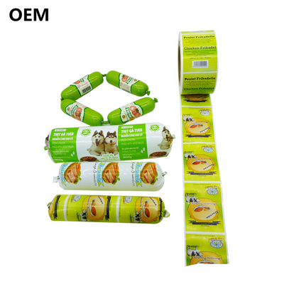 Enveloppes en plastique multicouches de différentes couleurs Flexographie Impression de saucisses Enveloppes pour saucisses à viande