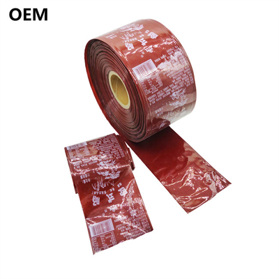 Emballage de saucisses en plastique coloré enveloppes de saucisses flexographie imprimer le logo de la marque Emballage de saucisses de viande