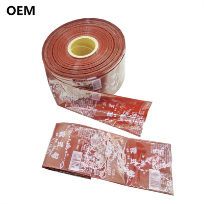 Emballage de saucisses en plastique coloré enveloppes de saucisses flexographie imprimer le logo de la marque Emballage de saucisses de viande