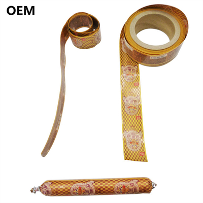 Enveloppe de saucisse Flexographie de couleur personnalisée Impression de boîtiers en polyamide pour l'emballage de saucisse