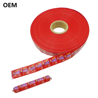 Impression du logo de la marque OEM personnalisé Film de boîtier de saucisse PVDC de qualité alimentaire