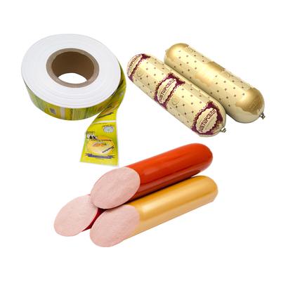 Enveloppe de saucisse en polyamide échantillon gratuit coupe haute barrière flexographie Impression de logo imprimé enveloppe de saucisse pour saucisses
