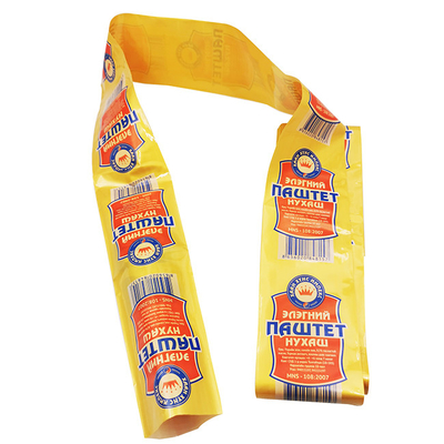 Enveloppe de saucisse en polyamide échantillon gratuit coupe haute barrière flexographie Impression de logo imprimé enveloppe de saucisse pour saucisses