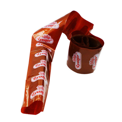 Disponible en différentes couleurs Logo douanier Flexographie Impression 5 couches Sausage Enveloppe pour saucisses