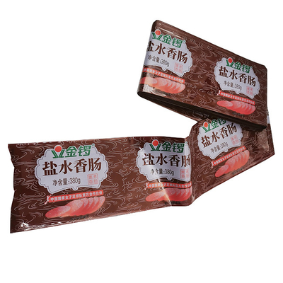 Enveloppes de saucisses en plastique Logo personnalisé Flexographie d'impression Enveloppes de saucisses en plastique