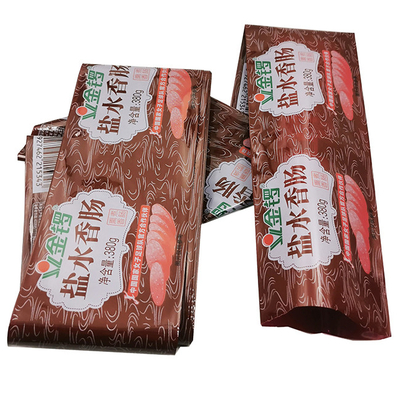Enveloppes de saucisses en plastique Logo personnalisé Flexographie d'impression Enveloppes de saucisses en plastique