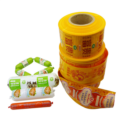 Emballage de saucisses de qualité alimentaire Flexographie personnalisée Impression du logo de la marque Emballage de saucisses