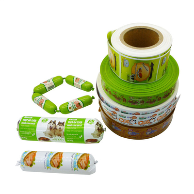 Emballage de saucisses de qualité alimentaire Flexographie personnalisée Impression du logo de la marque Emballage de saucisses