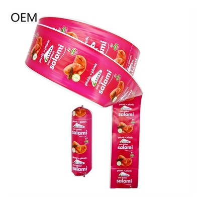 Produits alimentaires OEM Flexographie personnalisée Impression de boîtiers de saucisses en plastique pour saucisses à salami
