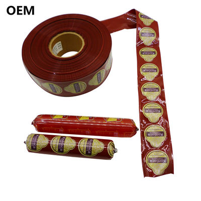 Kingred a personnalisé le logo de la marque OEM imprimant des couvertures de saucisses PVDC de qualité alimentaire Chine