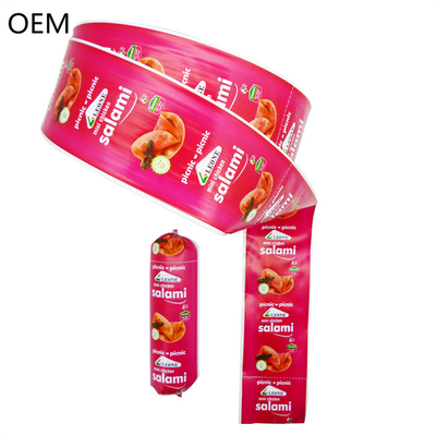 Flexographie couleur Impression de boîtiers de saladi Matériau polyamide Boîtiers de saucisse en plastique