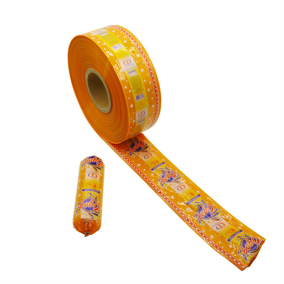 enveloppes de saucisse flexographie multicolore imprimer en plastique enveloppes de saucisse logo de marque personnalisé