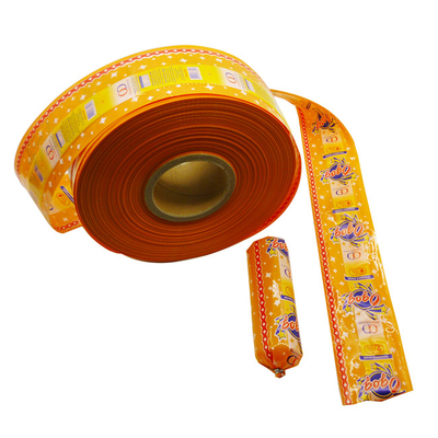 enveloppes de saucisse flexographie multicolore imprimer en plastique enveloppes de saucisse logo de marque personnalisé