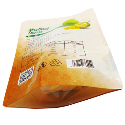 Emballage alimentaire sur mesure Sac en plastique biodégradable imperméable à l'eau Sac fermeture à glissière debout