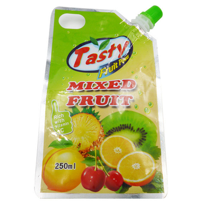 Sacs d'emballage de jus et de boissons, emballage en plastique indépendant, logo de marque d'impression OEM