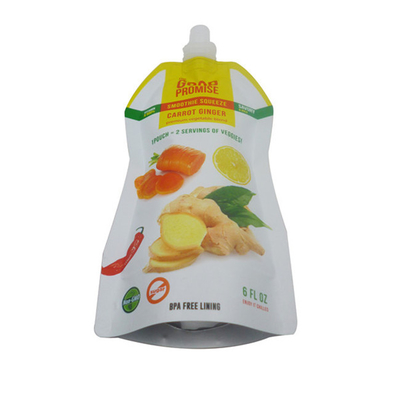 OEM prix bas en gros jus liquide sacs de nourriture debout avec sacs de bouche en plastique debout