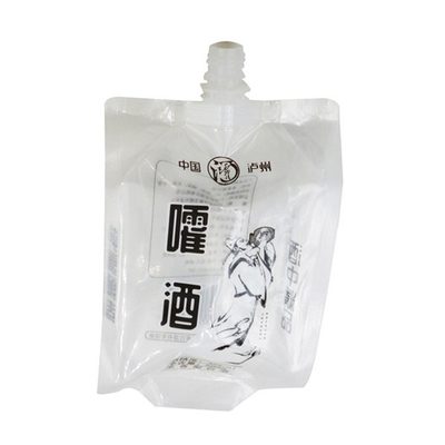 Sacs d'emballage auto-supportant à faible coût à gel liquide, buse d'aspiration en plastique, impression numérique, logo sur mesure