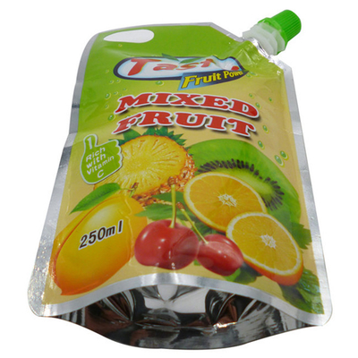Logo OEM de qualité alimentaire imprimé Poches à bec debout avec buse pour liquide