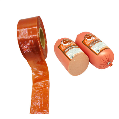 Enveloppe de saucisse en polyamide 75 mm Logo personnalisé Flexographie d'impression Enveloppe de saucisse pour mortadella