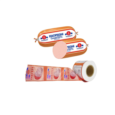 Enveloppe de saucisse en gros Différentes couleurs Grandes tailles Flexographie Impression en plastique Enveloppe de saucisse artificielle