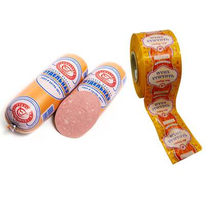 Enveloppe de saucisse imprimée par flexographie vivante en plastique fumé perméable