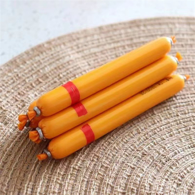 Logo personnalisé Enveloppe de saucisse en PVDC à haute barrière avec bandes facilement déchirées