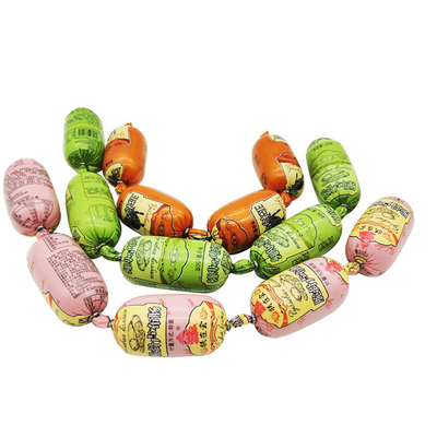 Impression personnalisée du logo OEM Sausage Matériaux d'emballage Couleur verte Sausage Enveloppe en plastique