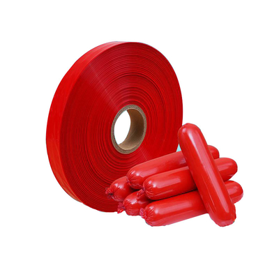 Logo personnalisé Enveloppe de saucisse en PVDC à haute barrière avec bandes facilement déchirées