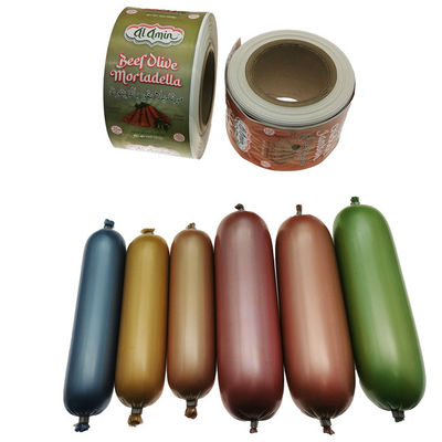 Enveloppe en nylon imprimée par logo adapté aux besoins du client certifiée HALAL de catégorie comestible pour des saucisses de viande