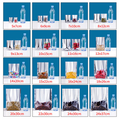 Sacs sous vide en aluminium transparents d'un côté et de l'autre côté opaques pour l'emballage alimentaire