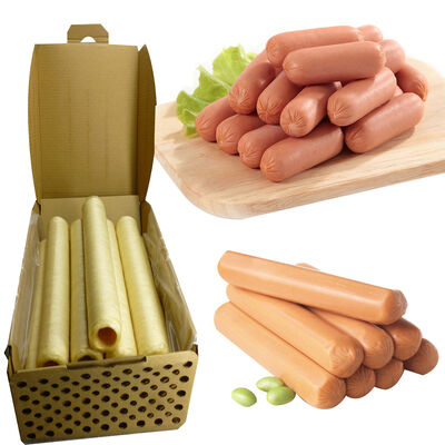 Boyaux de saucisse de collagène de taille uniforme de catégorie comestible d'origine naturelle pour les produits de hot-dog