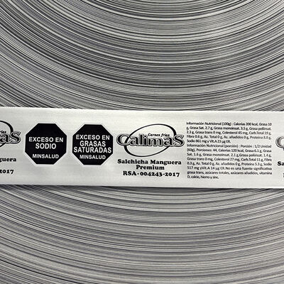 Le logo d'OEM a imprimé les boyaux synthétiques artificiels de saucisse de multicouches pour des saucisses