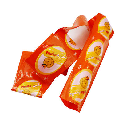 Boyaux en plastique de saucisse de cuisson à la vapeur imprimés par logo adaptés aux besoins du client