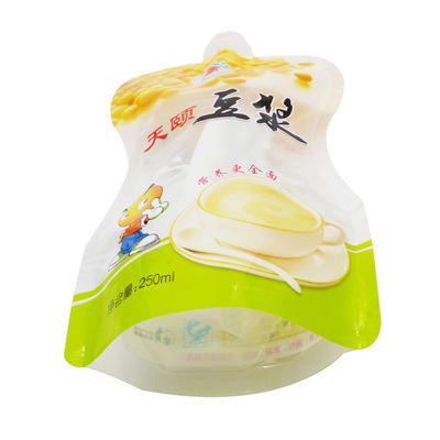 le lait de soja 250ml Doypack tiennent la poche avec l'OEM de bec a imprimé