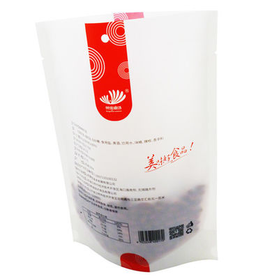 Kingred Biodégradable Stand Up Pouch Clear Window Sac d'emballage pour les collations de thé et de café