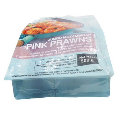 Huit côtés scellant les sacs en nylon rescellables de Doypack de matériaux d'emballage alimentaire pour les crevettes roses surgelées