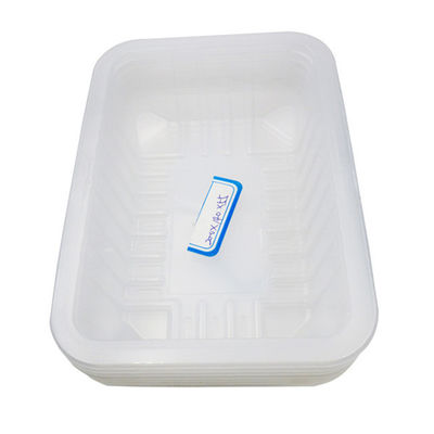 Le rectangle pp CHOIENT les plateaux jetables de nourriture de viande fraîche soudant à chaud la barrière élevée