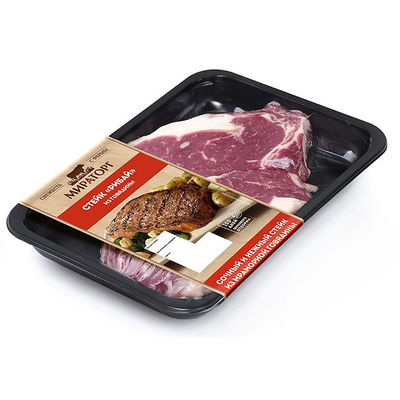 Plateaux jetables de nourriture de l'ANIMAL FAMILIER CPET avec le stockage de réfrigération de longueur des couvercles 200mm