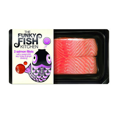 Le corps de vide de nourriture a adapté 60um soudant à chaud l'emballage de fruits de mer de film