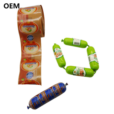 Demande de petites quantités Logo de qualité alimentaire Enveloppe de saucisse artificielle imprimée Pour les saucisses